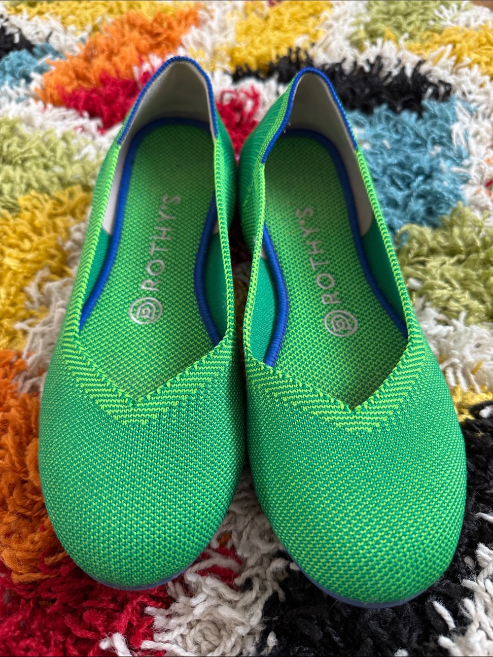 Rothy’s Green Knit Slip-On Women’s Flats